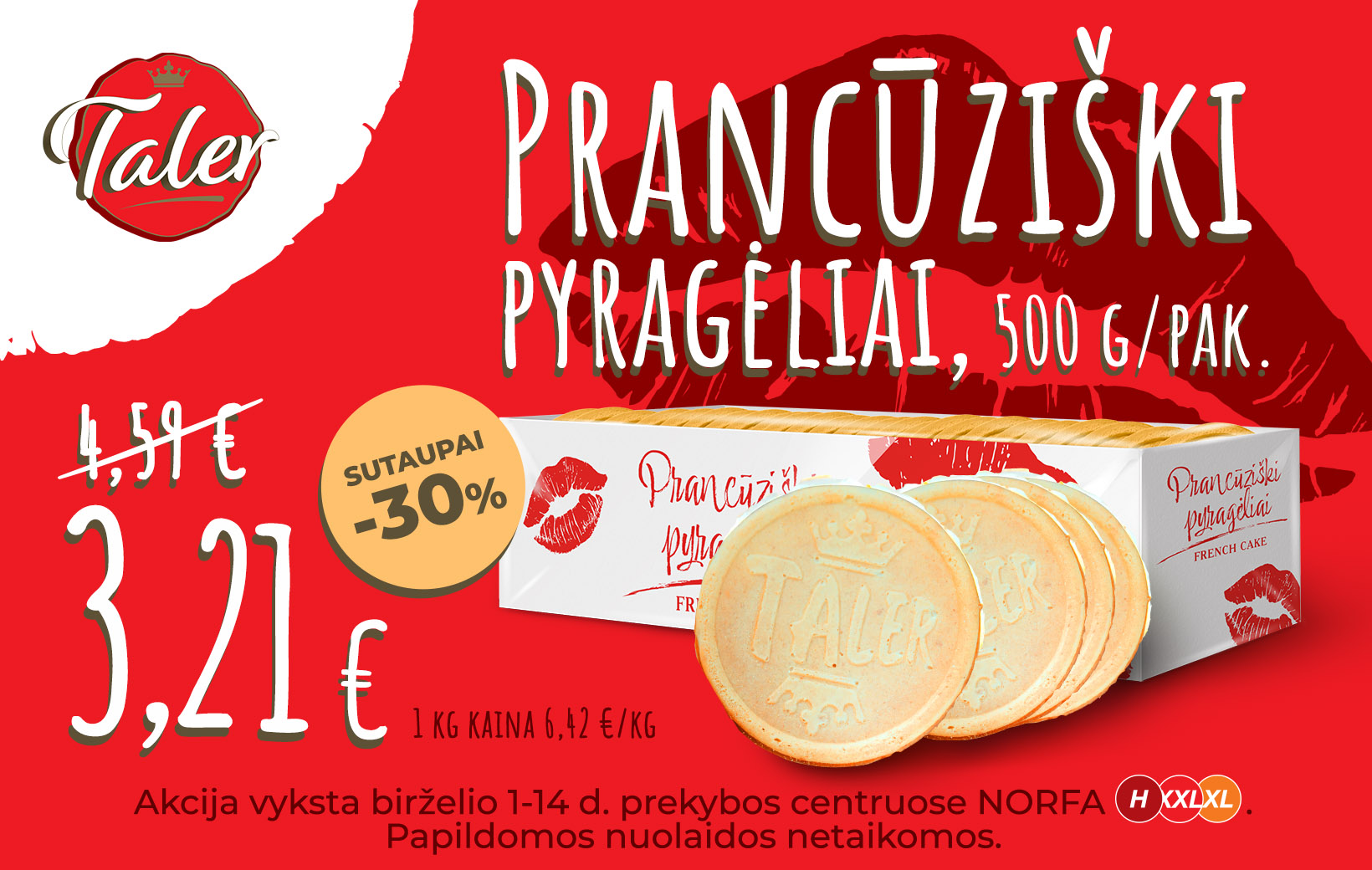 Prancūziškų pyragėlių TALER akcija