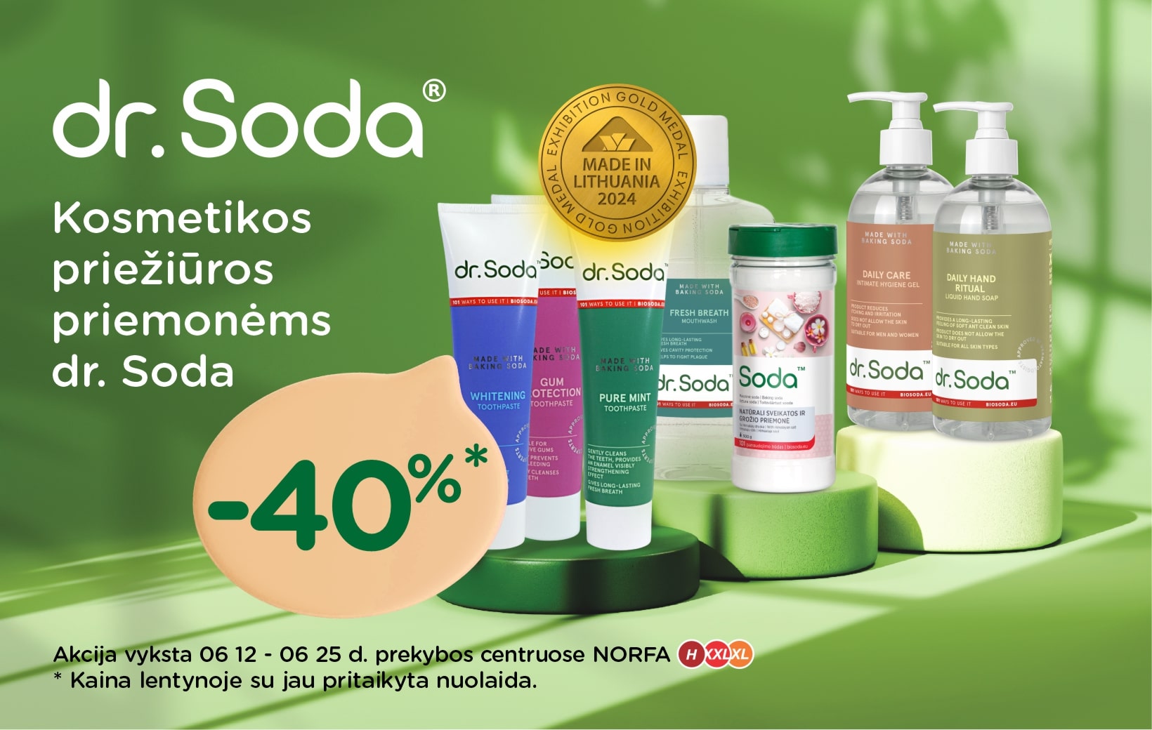 Kosmetikos priežiūros priemonės dr. SODA