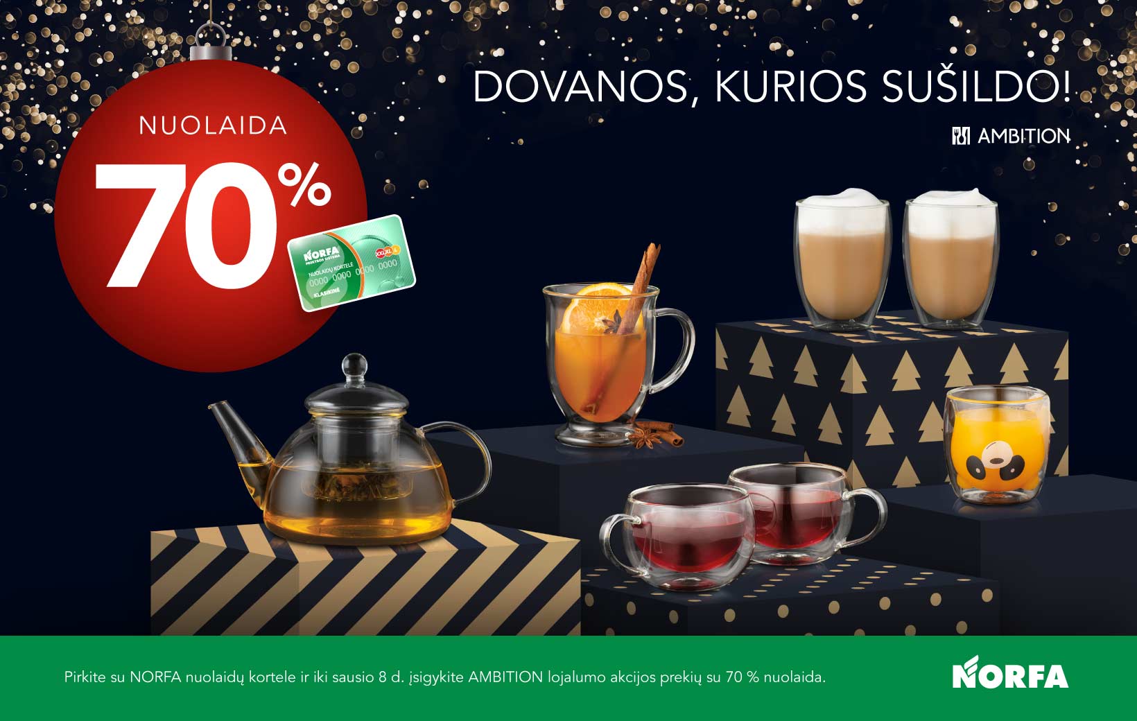AMBITION pasiūlymas su NORFA nuolaidų kortele