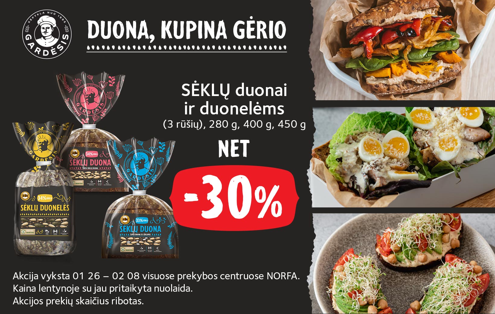 SĖKLŲ duonos akcija
