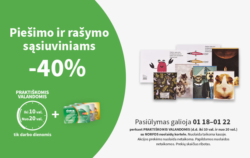 Nuolaida PRAKTIŠKOMIS VALANDOMIS 01 18-01 22 d.