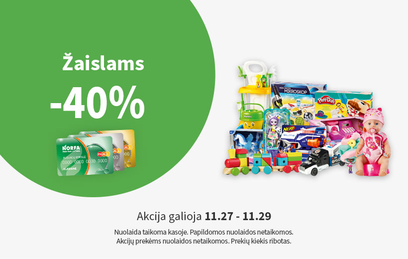 Savaitgalio nuolaida žaislams