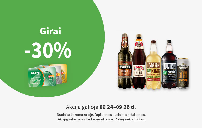 SAVAITGALIO NUOLAIDA girai rugsėjo 24-26 d.