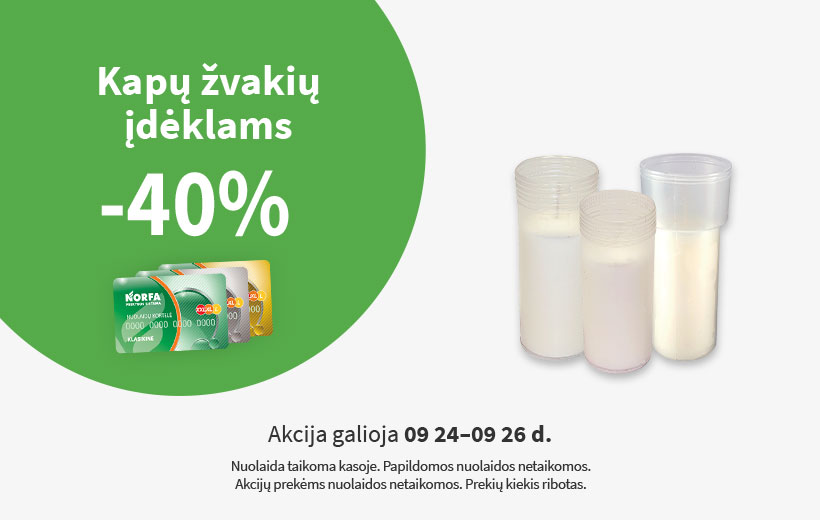 SAVAITGALIO NUOLAIDA kapų žvakių įdėklams rugsėjo 24-26 d.