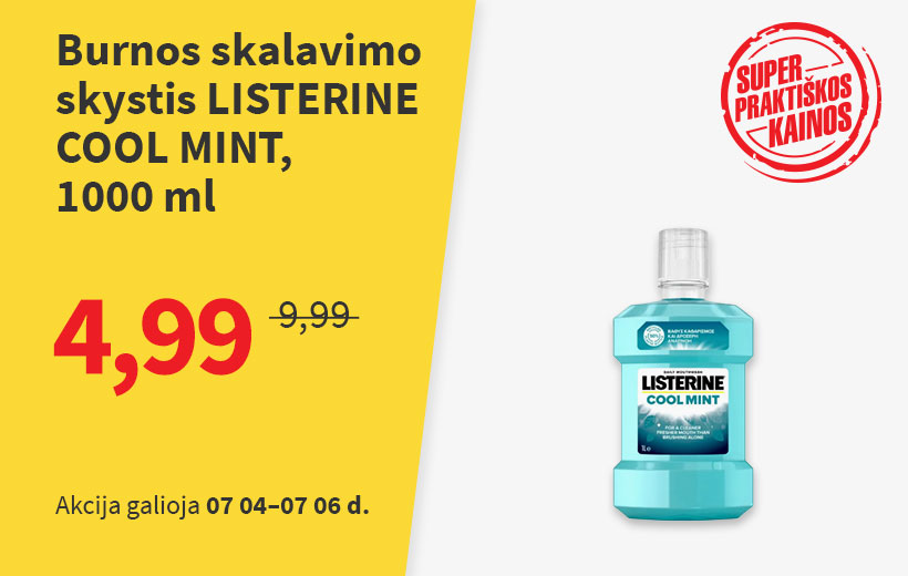 SUPER PRAKTIŠKA KAINA LISTERINE