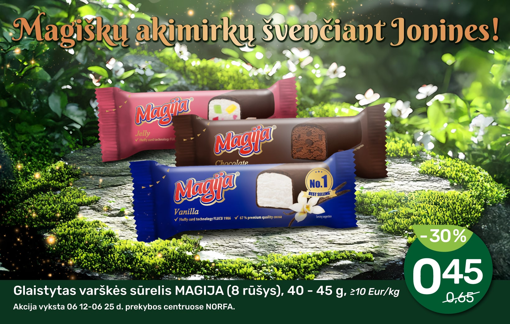 Varškės sūrelių MAGIJA akcija
