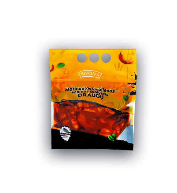 DRAUGŲ marinuotas kiaul. šoninės šašlykas, 1 kg