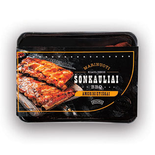 Marinuoti kiaul. šonkauliai BBQ AMERIKIETIŠKAI, 1 kg