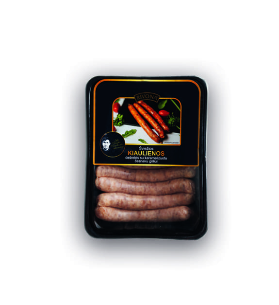 Šviežios kiaul. dešrelės su karamel. česnaku, 1 kg