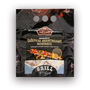 GRAIKIŠKAS šašlykas jogurtiniame marinate GRILL MANIJA, 1 kg/pak.