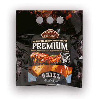 Marin. kiaulienos šoninė su žolelėmis PREMIUM GRILL MANIJA, 1 kg/pak.