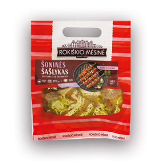 Marin.šoninės šašykas su česnakais, 700 g/pak.