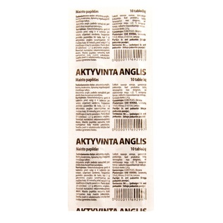 Maisto papildai AKTYVINTA ANGLIS, 10 tabl./pak.