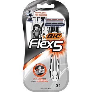 Vienkartiniai skustuvai BIC FLEX 5, 3 vnt./pak.