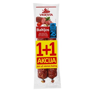 Rinkinys: BALTIJOS šaltai rūkyta dešra, 2 x 140 g, 280 g/pak.,