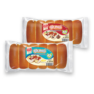 Bandelės su šokolado arba vanilės skonio įdaru BUNS, 250 g