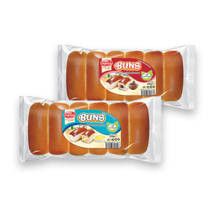 Bandelės su šokolado arba vanilės skonio įdaru BUNS, 250 g