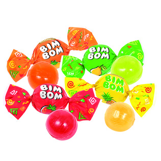 Sveriama karamelė su įdaru BIM BOM, 1 kg