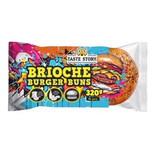 BRIOCHE bandelės TASTE STORY mėsainių, 320 g, 4 vnt./pak.