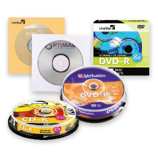 CD ir DVD diskams be įrašo