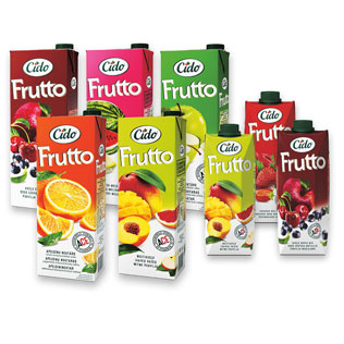 Sultims, nektarams ir sulčių gėrimams CIDO FRUTTO (įv. rūšių), 0,47 l, 1,5