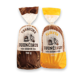 DUONČIAUS TRADICINĖ arba PLIKYTA duona, 700 g