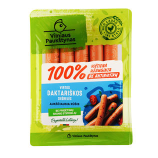 DAKTARIŠKOS virtos dešrelės be antibiotikų, 250 g