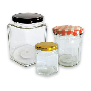 Daugiakampiams stiklainiams su dangteliu, 100-690 ml