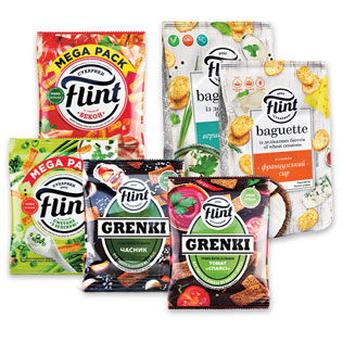 Duonos traškučiams ir džiūvėsėliams FLINT (7 rūšių), 80 g, 110 g