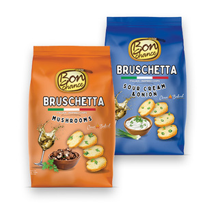 Duonos traškučiai BRUSCHETTA BON CHANCE (2 rūšių), 70 g/pak.