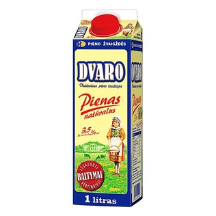 Natūralus DVARO pienas, 3,5% rieb., 1 l