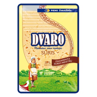 DVARO fermentinis sūris, 50% rieb. s. m., raikytas, 150 g