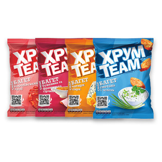 Džiūvėsiai HRUM TEAM, 4 rūšių, 60 g,