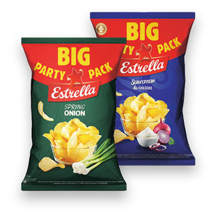 Bulvių traškučiai ESTRELLA, 2 rūšių, 250 g