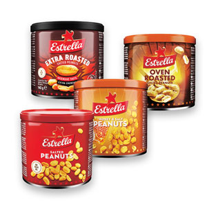 Kepinti žemės riešutai skardinėje ESTRELLA (4 rūšių), 140 g