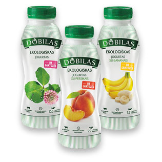 Ekologiškas geriamasis jogurtas DOBILAS (3 rūšių), 330 g