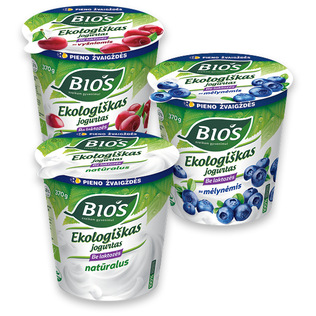 Ekologiškas jogurtas BIOS (3 rūšių), 370 g