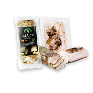 Fasuoti sūdyti ŠEIMININKĖS arba IBERICO lašiniai vakuume, 1 kg