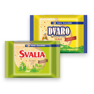 Fermen.sūris DVARO, 50% arba SVALIA, 45% rieb. s.m., 240 g