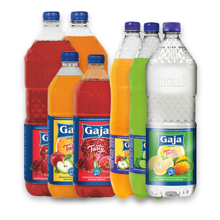 Gaiv. gėrimams GAJA (7 rūšių), 1 l, 1,5 l, 2 ,