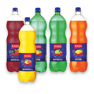 Gaivusis gazuotas gėrimas RASA (6 rūšių), 2 l