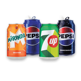 Gaivusis gazuotas gėrimas PEPSICOLA, PEPSI MAX, 7UP, MIRINDA, 0,33 l