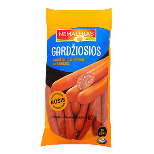 GARDŽIOSIOS karštai rūkytos dešrelės, a. r., 600 g