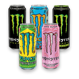 Gazuotas energinis gėrimas MONSTER (5 rūšių), 0,5 l