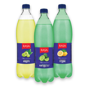 Gazuotas gaivusis gėrimas RASA (3 rūšių), 1 l