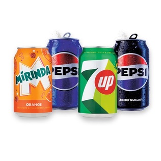 Gazuotas gėrimas PEPSI-COLA, PEPSI MAX, 7UP, MIRINDA, 0,33 l