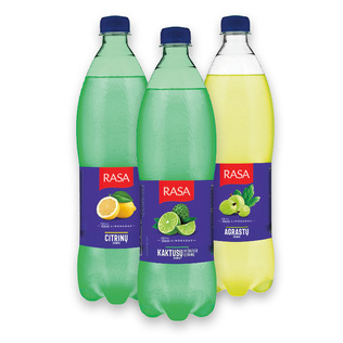 Gazuotas gaivusis gėrimas RASA (3 rūšių), 1 l