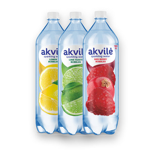 Gaz. natūral. mineral. arba stalo vanduo AKVILĖ, 5 rūšių, 1,5 l