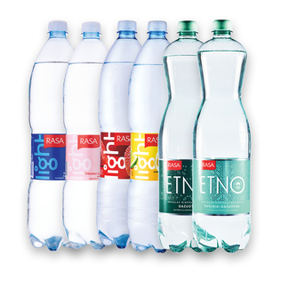 Gaz.nat.min. arba stal.vanduo su skon. RASA (6 rūšių), 1,5 l