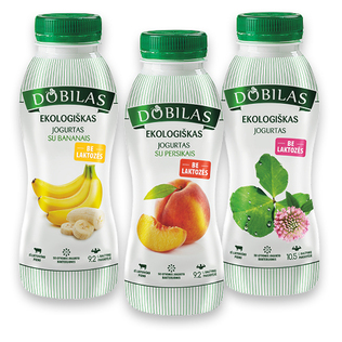 Ekologiškas geriamasis jogurtas DOBILAS (3 rūšių), 330 g